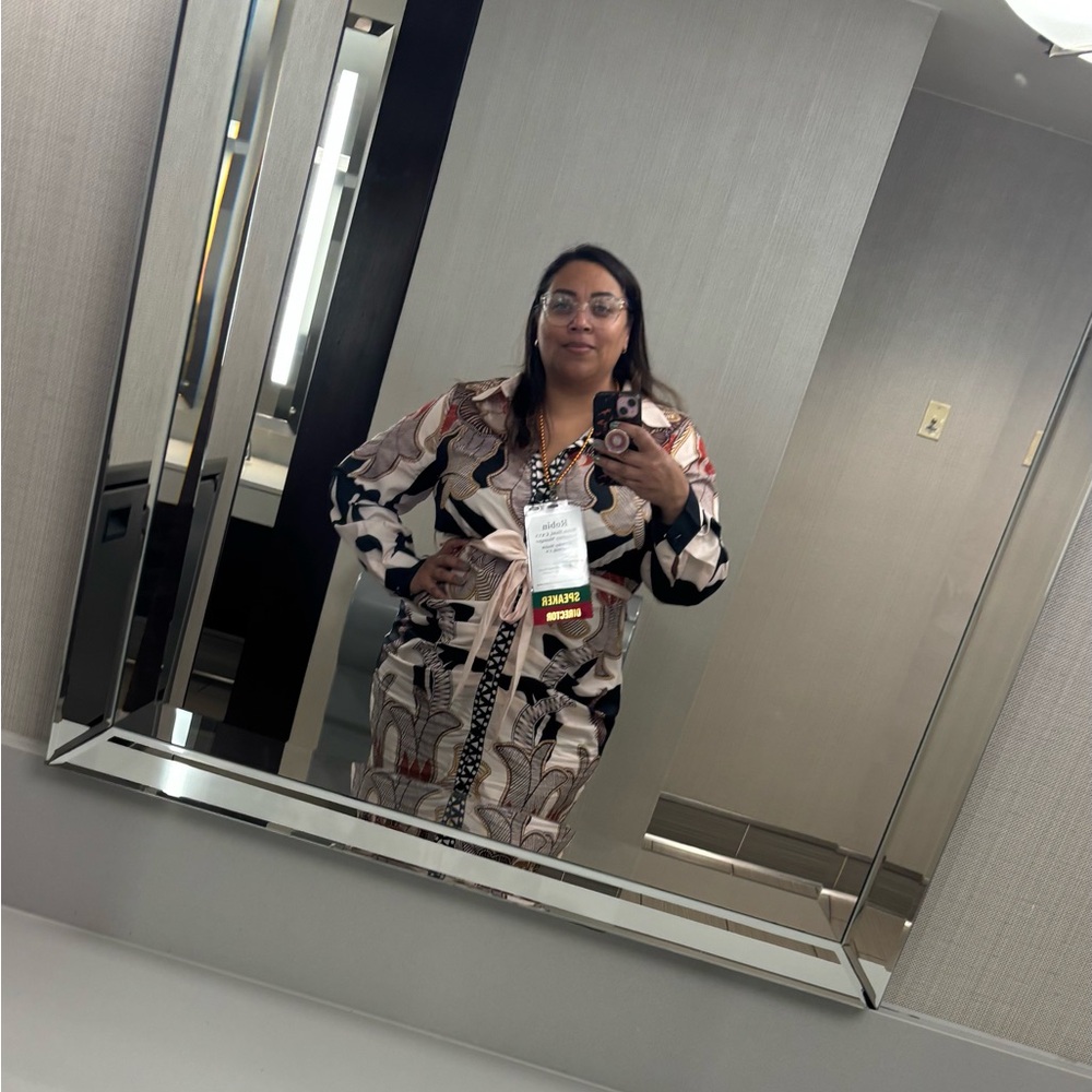 Stylish Patterned Midi Dress